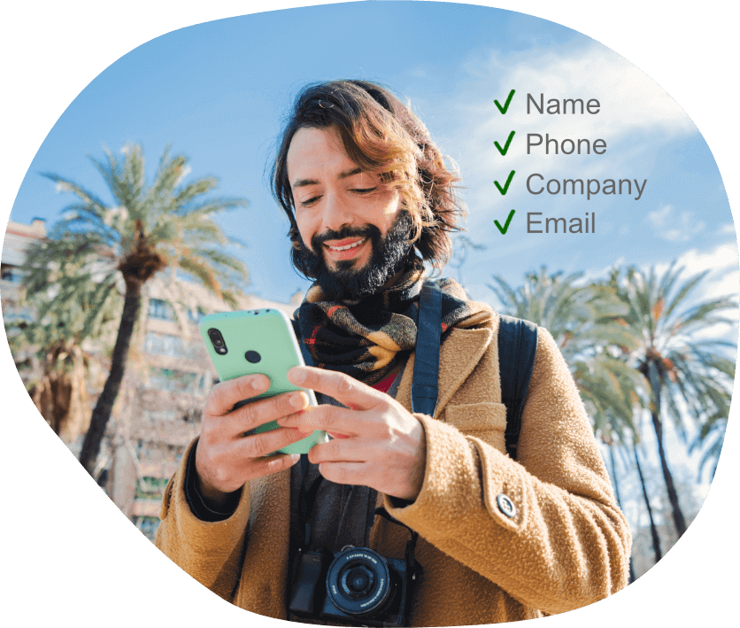 Usuario móvil usando edigital trust